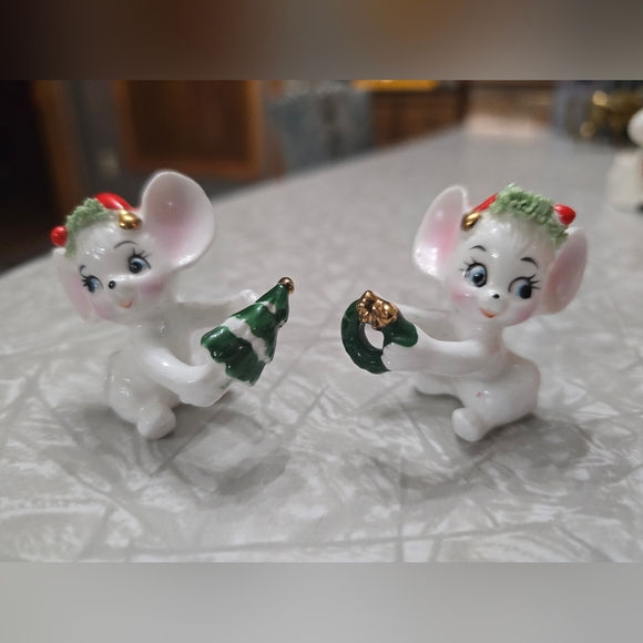 Vintage Napcoware Bone China Christmas Candle Huggers - Picture 1 of 3